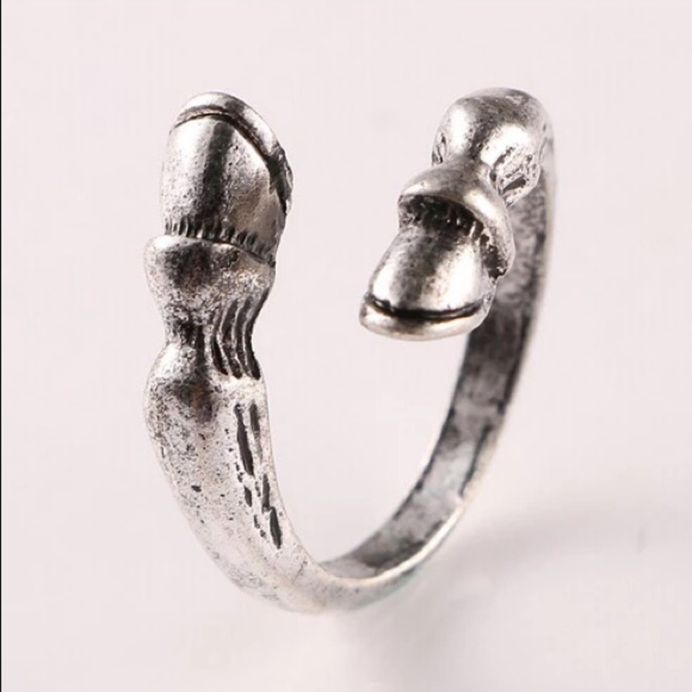 vintage horseshoe Resizable Ring women horse hoof